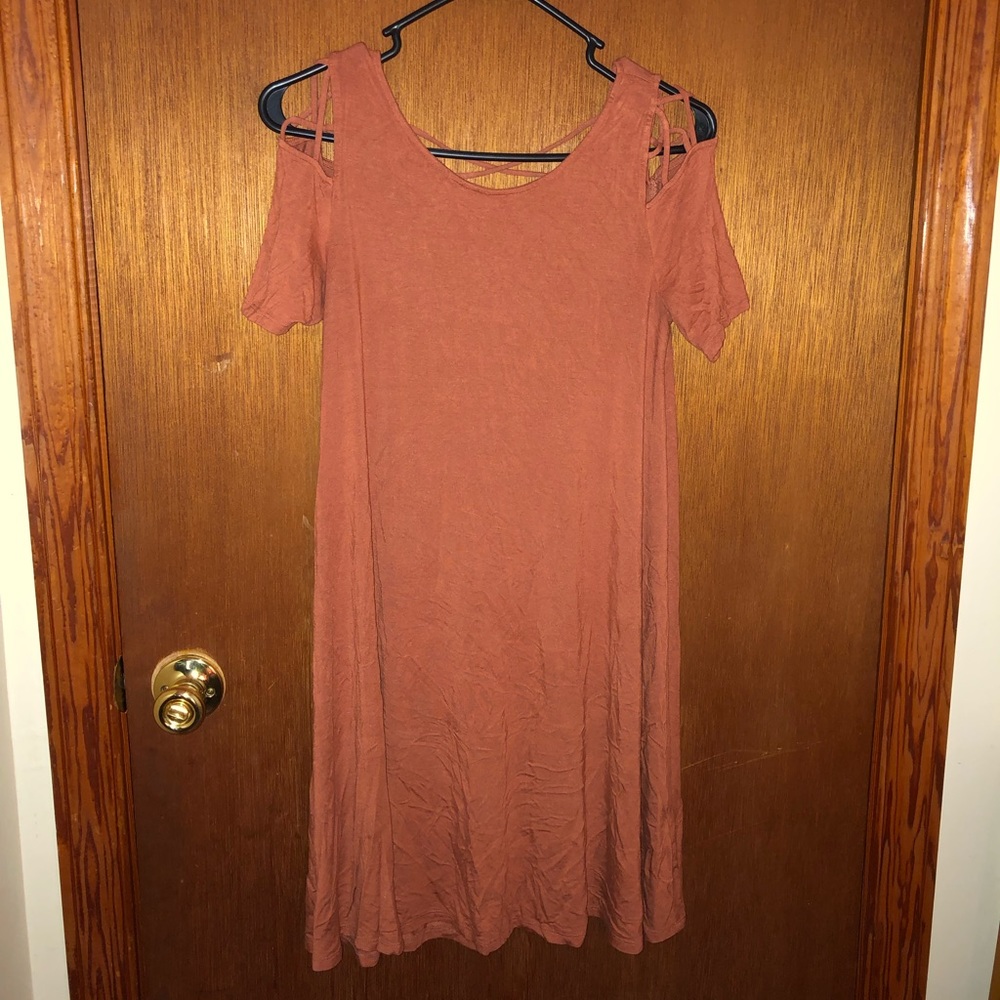 SIZE SMALL FOREVER 21 RUSTIC ORANGE DRESS